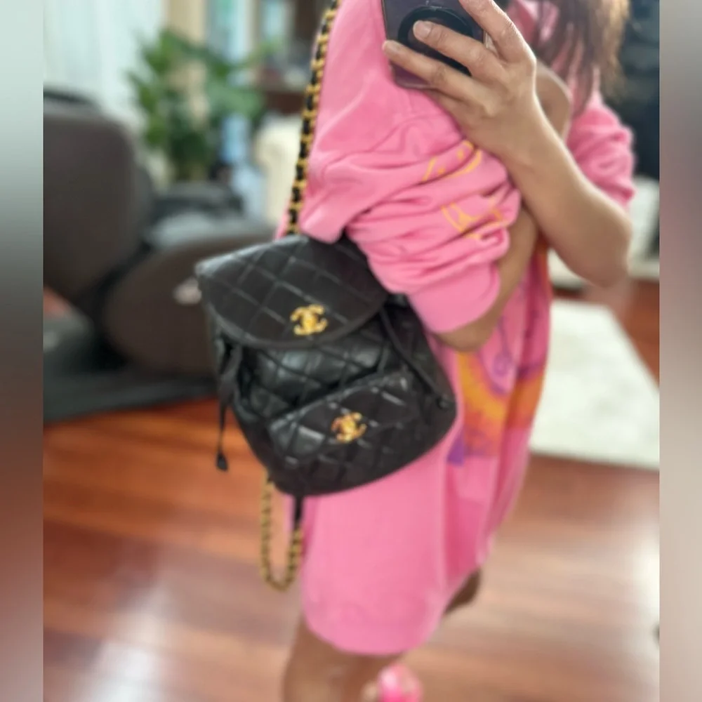 SOLD Chanel Duma Backpack Black Vintage - Picture 14 of 16